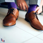 Hugh Ugoli Men's Bamboo Dress Socks for Business & Trouser, Thin & Seamless Crew Socks, 4 Pairs with Gift Box, Shoe Size 8-12