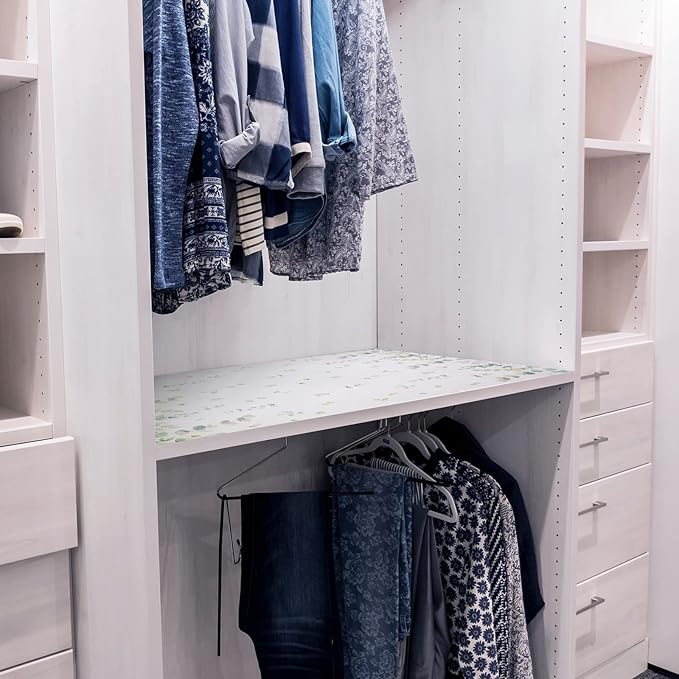 Fainne 12 Sheets Drawer Liners for Dresser Scented Drawer Paper Liner Non-Adhesive Fragrant Liners 15.7 x 22.8 in for Dresser Closet Shelves Kitchen Cabinet Shelf Bedroom(Jasmine)