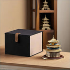 Chinese Temple of Heaven Incense Burner - Heavy 1050g Solid Brass 3-Layer Censer with Lid, Feng Shui Altar Decor for Cones, Sage, Resins, 5x5x5 Inch Natural Brass Meditation Gift