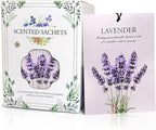 Lavender Scented Sachet Bags - 12 Pack Closet Freshener Odor Eliminator, Long Lasting Home Fragrance for Drawers, Wardrobes & Cars, House Smell Good Products, Air Freshener for Closet