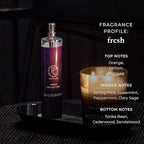 PartyLite Mysterious Scented Room Spray, 100mL, with Notes of Citron, Nutmeg & Clove and Patchouli, Part of The Mood Collection, Warm & Earthy, Perfect for Gifting