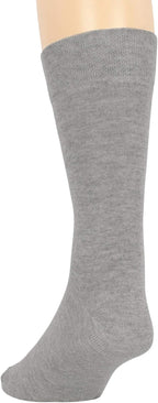 7BigStars Mens Dress Socks – 6 Pairs Crew, Soft Stay Up, Cotton Comfort for Business, Office, Big and Tall, Breathable