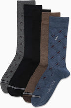 Nautica Mens Dress Socks - 5 Pack Breathable Comfort Stretch Crew-Length Work Socks for Men for Business Formal Wear (6-12.5)