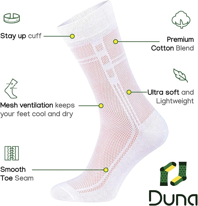 Men's Socks, Ultra Thin Breathable Cotton Mens Dress Socks (5 pack), Super Soft and Lightweight Sock for Men