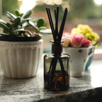 Ziffs Home® 120pcs Black Fibre Reed Diffuser Sticks - 20cm/7.87in x 4mm/0.16in - Thick Reeds Sticks - Fibre Reeds for Diffusers