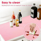 Shelf and Drawer Liner, Kitchen Cabinet Liners Non-Adhesive Thick Non-Slip Waterproof Washable Fragrant Mats Protect Dresser Shelves Cupboard Bathroom Cabinets, Pink, 12 in X 20 FT