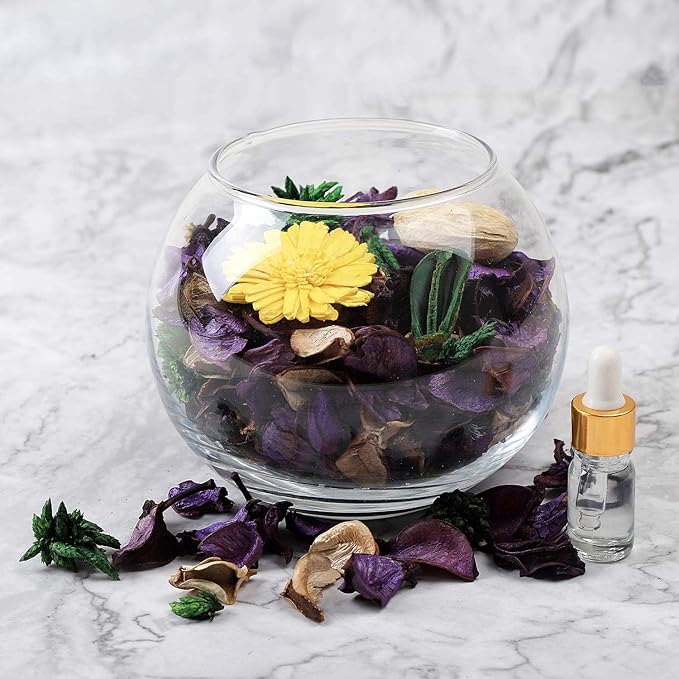 Qingbei Rina Halloween Potpourri Bags, Purple Decorative Potpourri Bowl Filler, Lavender Scented Dried Flowers, Home Fragrance Sachet,2 Bags/8.4oz