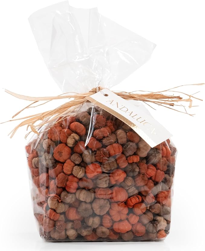 ANDALUCA Natural Vase Fillers | Fall Fragrance Scented Putka Pods Potpourri Home Décor (Mixed Putka Pods)