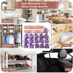 Pack of 30 Cedar Blocks and 16 Lavender Flower Sachets Craft Bag, Drawer Freshener, Linen, Shower Favor, Wedding and More, LV-E-LC-2