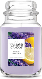 Yankee Candle Lemon Lavender Scented Candle, 22oz Large Jar with up to 150 Hour Burn Time, Giftable, Birthdays
