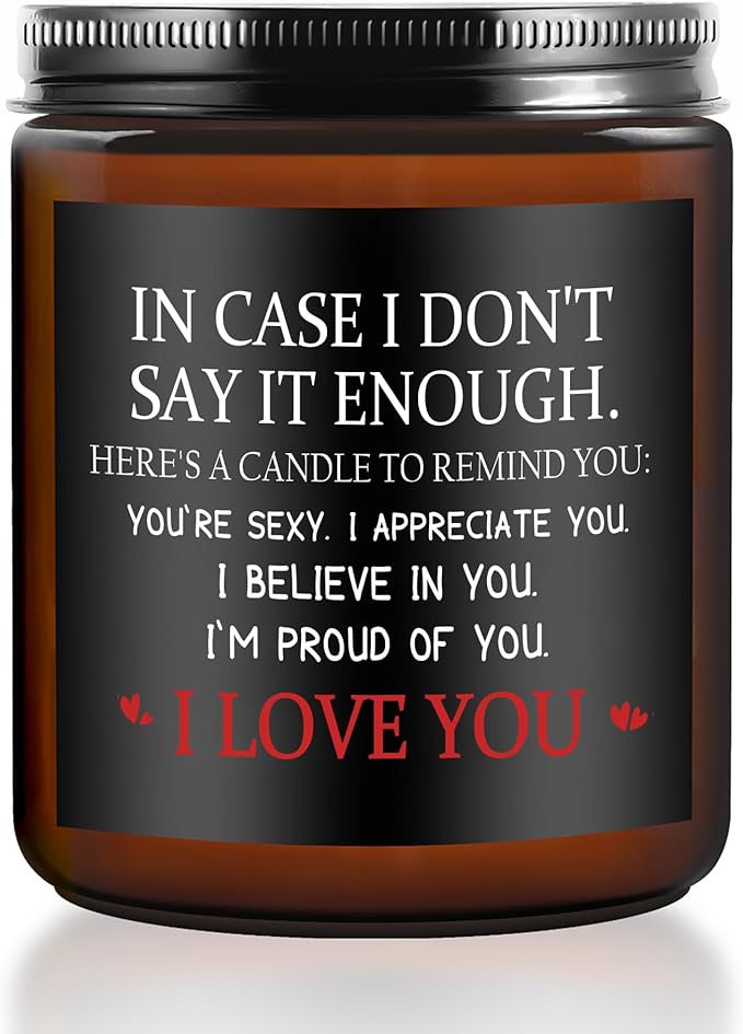 MOASITN Valentines Day, Birthday, Anniversary Candle for Men, Women, Unique & Funny I Love You Couples Candles for Her Him, Boyfriend, Girlfriend, Lavender Scented Candle Candles for Husband Wife
