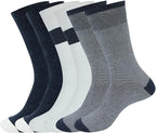 WANDER Men's Dress Socks Cotton Thin Classic Lightweight Socks 6/8 Pairs Solid & Patterned Soft Breathable Socks