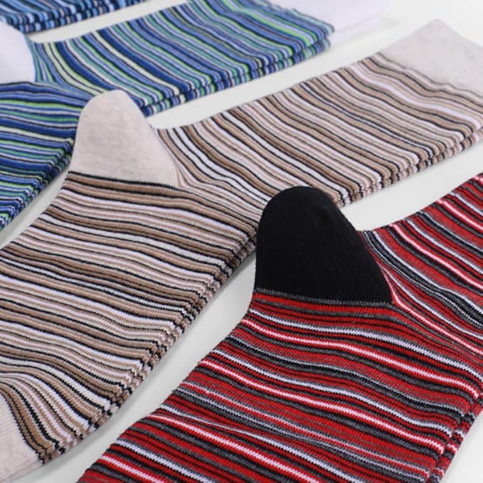 DRASEX Men's Dress Socks Funky Colorful Pattern Cotton Novelty Casual Crew Socks
