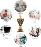 Frankincense Resin Incense Burner,Bakhoor Burner, Charcoal Incense Burner, Portable Incense Censer - for Yoga,Spa Aromatherapy,Office & Home Decor(Black)