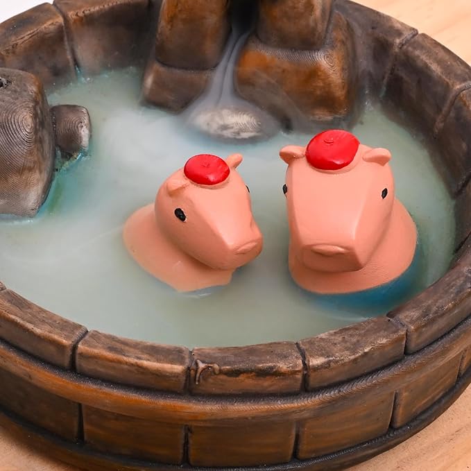 Capybara Backflow Incense Holder - Cute Unique Design Backflow Burner with Waterfall Effect for Relaxation and Aromatherapy, Ideal for Living Room, Yoga Studio, and Creative Spaces