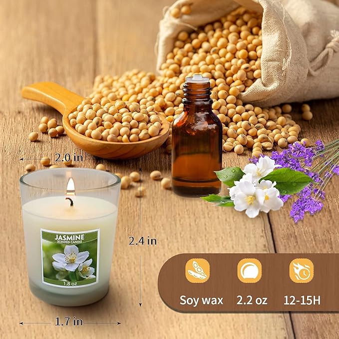 20 Packs Scented Aromatherapy Candle with 10 Fragrances, 1.8 Oz Soy Votive Candle for Home Decoration, Candle Gifts Baskets for Christmas Thanksgiving Anniversary
