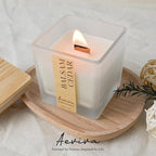 Scented Candle, 7.04 oz Balsam Cedar Aromatherapy Candle, Natural Soy Wax with Wooden Wick, Candles for Home, 45 Hours Burn Time, Scented Jar Candle Gifts