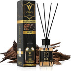 Oud Diffuser Set with Sticks - Reed Diffuser for Bathroom, Bedroom, Office, Living Room - Woody Aromatics for Home Aromatherapy - Luxury Fragrance Sticks Diffuser Set - 3.72 fl oz