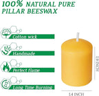 Pure Beeswax Votive Candles, 16-Pack Bees Wax Candles Bulk - 9 Hours Long Burning, Unscented and Non-Toxic for Prayers, Home Decoration, Spa, Christmas