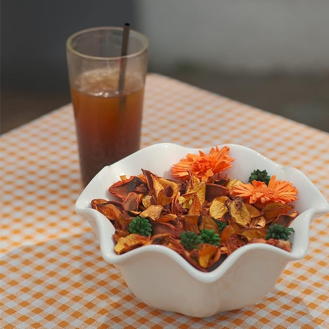 Fall Potpourri Bags, Citrus Orange Scented Potpourri Bowl Filler, Autumn Decorative Dried Flower,Vase Filler,Home Fragrance Sachet, Thanksgiving Decor,Gift-Mini