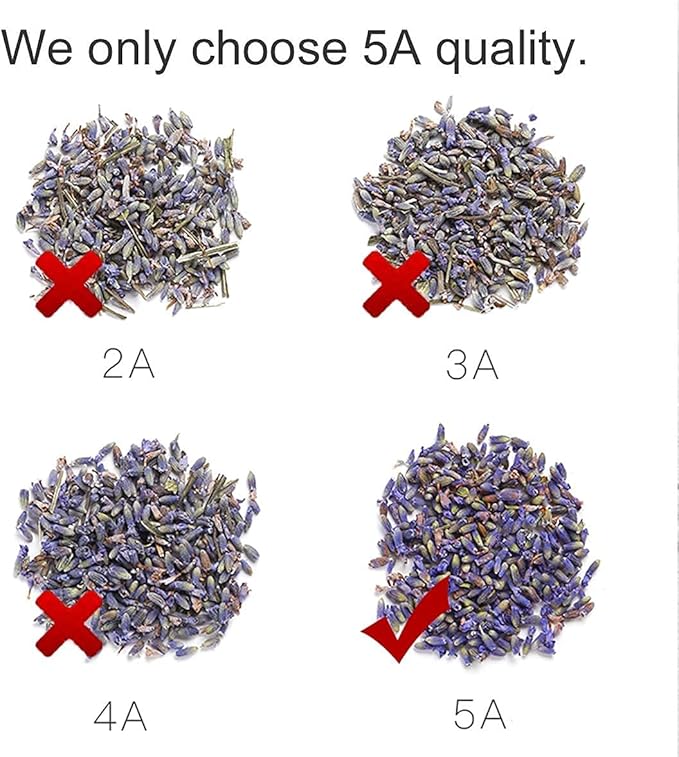 Dried Lavender Flowers for Home Fragrance Sachets Grade Dried Lavender Flowers for Tea, Baking, Lemonade, Baths, Wedding Decoration, Fresh Fragrance