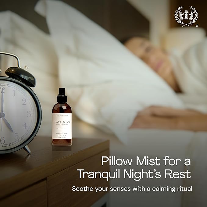 Muse Apothecary Pillow Ritual - Aromatic, Calming and Relaxing Pillow Mist, Linen and Fabric Spray - Infused with Natural Aromatherapy Essential Oils - 8 oz, Fleur du Lavender, 2 Pack