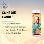 Joe Celebrity Glass Jar Candle – Unscented Handmade Soy Wax Votive Candle – Unique Gift for Podcast Lovers – Home Decor Collectible for Living Room & Office – 8 Inch