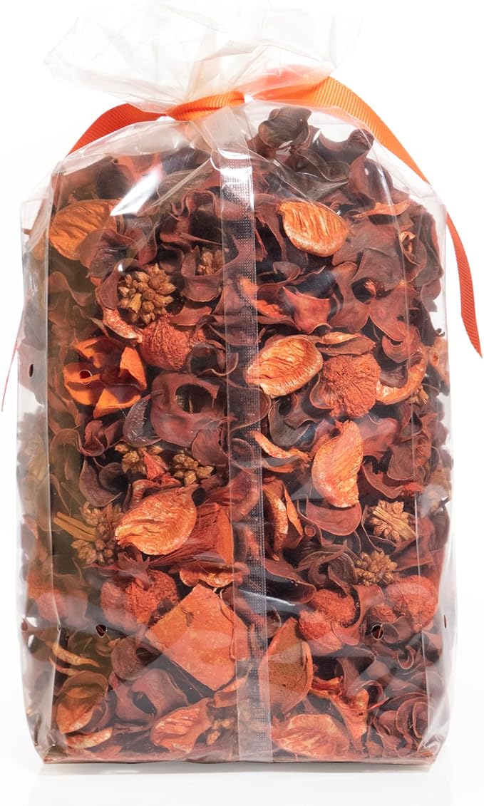 Fragrance Potpourri Bag Home Décor | Floral Petals Vase & Bowl Filler Decoration (Pumpkin Orange)
