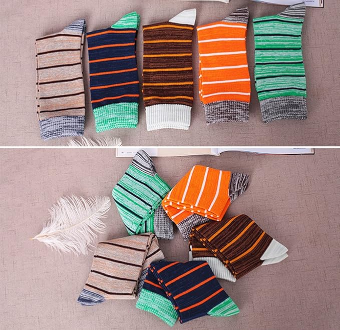 DRASEX Men's Dress Socks Funky Colorful Pattern Cotton Novelty Casual Crew Socks
