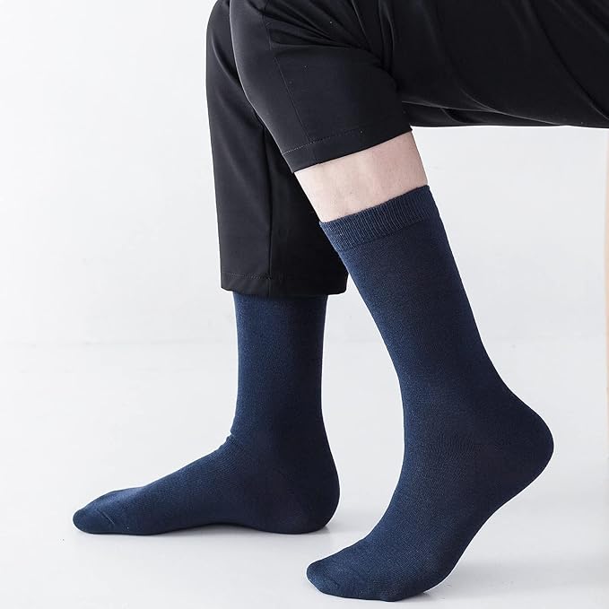 Sock Amazing Unisex Bamboo Rayon Socks Super Soft Black Crew Socks 8 Pack