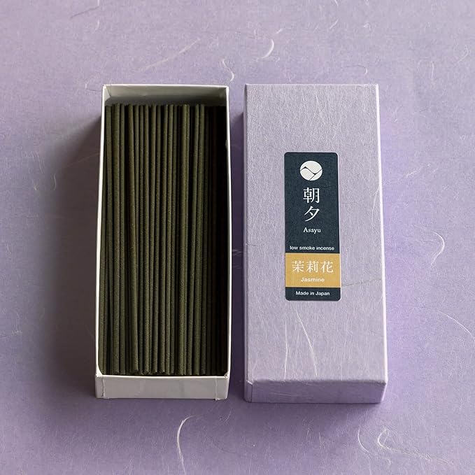 Asayu Japan Low Smoke Incense Sticks Jasmine Scent (40gr), Made in Japan Quality - Jasmine 40gr