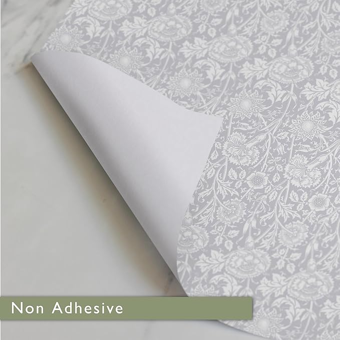 LILY OF THE VALLEY Scented Drawer Liners in a GREY William Morris Design | Pack of 5 Sheets (FOLDED) | Contains Essential Oils | Made in Britain