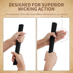 130Pcs Reed Aromatherapy Sticks - 10 Inch Black Fiber Reed Sticks, Aromatherapy Stick Refills for Home and Office - Reed Essential Oil Sticks for Aromatherapy Diffusers