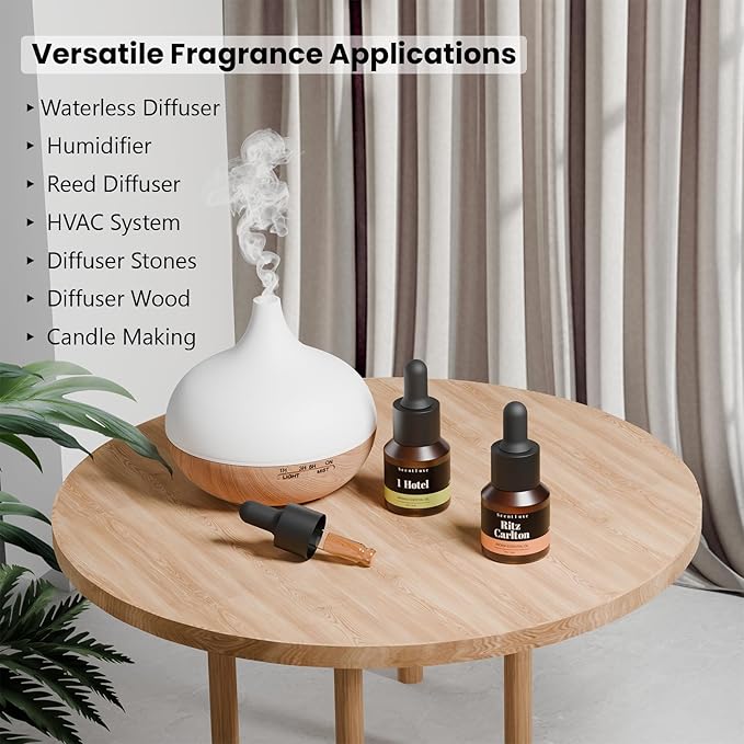 Waterless Essential Oil for Diffuser Inspired by The Ritz Carlton Scent - Orange, Musk for Hotel Aromatherapy Diffusers Oil 15mL 0.5 Fl Oz Glass Dropper Bottle Fragrance Oil