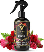 Vilara US Room Spray Freshener – Long-Lasting Luxury Perfume Scent, Linen & Fabric Spray for Bedding, Furniture, Home & Bedroom Aromatherapy – 16.9 fl oz (Rose)
