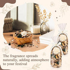 Nuanchu 6 Pcs White Potpourri Bags Potpourri Bowl Filler Chrysanthemum Scented Dried Flowers Petals Home for Closet Drawer Car Fragrance Sachet Holiday Wedding Decor, 12.7oz