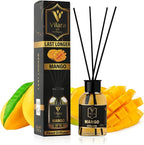 Mango Reed Diffuser Sticks and Bottle - Tropical-Scented Reed Diffusers for Home, Bathroom, Bedroom, Office - Luxury Home Fragrance Products & Decor - Long-Lasting Scent - 3.72 fl oz