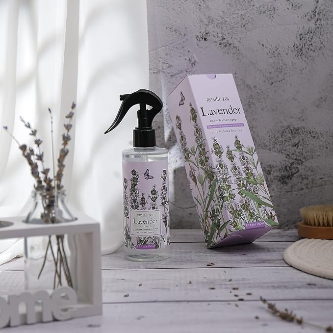 Linen & Room Air Freshener Spray Room Mist, with Natural Plant Extract, Lavender Scent, 8.5 FL OZ.