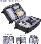 Veken 8 Set Packing Cubes for Travel Essentials, Suitcase Organizer Bags in 4 Sizes, Carry-On Luggage Accessories with Large Laundry & Hanging Toiletry Bag, Must-Have for Airplane, Road Trip & Camping