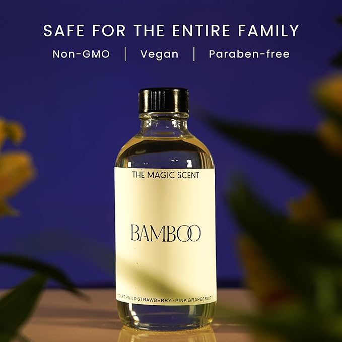 Bamboo Diffuser Oil - Hotel & Home Luxury Scents Inspired by The Four Seasons, Bora Bora - Diffuser Oil Scents for Home Designed for Use in All Diffusers - 16.9 fl oz, 500 mL