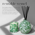 LAFCO New York Absolute Collection Reed Diffuser, Star Jasmine - 15 oz - Up to 1 Year Fragrance Life - Reusable, Hand Blown Glass Vessel - Nylon Reeds - Made in The USA