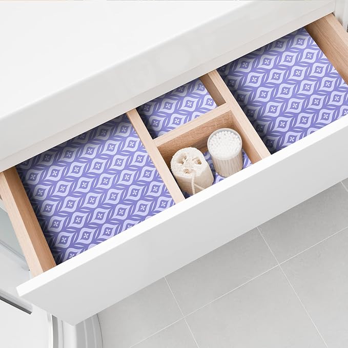 10 Sheets Drawer Liners for Dresser Scented Drawer Liners Non Adhesive Scented Paper for Fragrant Home Shelf Closet(Lavender,Fresh Pattern)