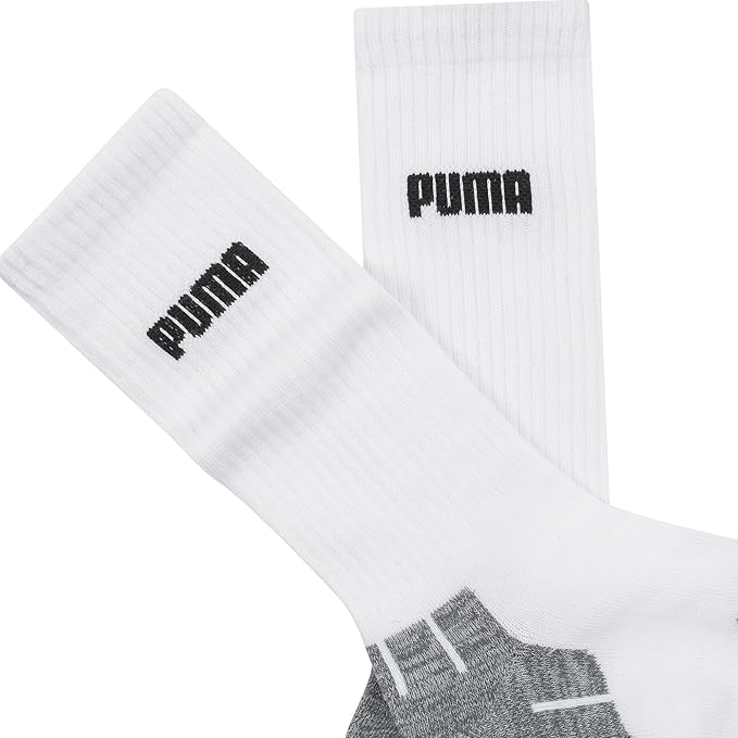 PUMA mens 6 Pack Crew Socks