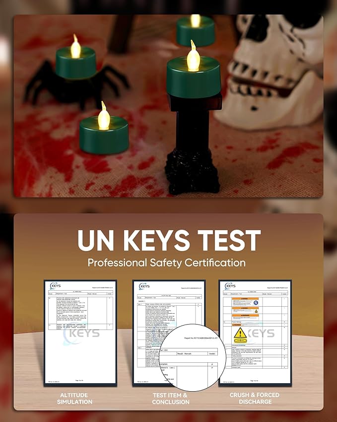 BEICHI Green Flameless Candles, 24-Pack LED Tea Lights Candles Battery Operated, Electric Fake Tealight Candles, Votive Candles Bulk for Halloween, Christmas, Party, Mardi Gras