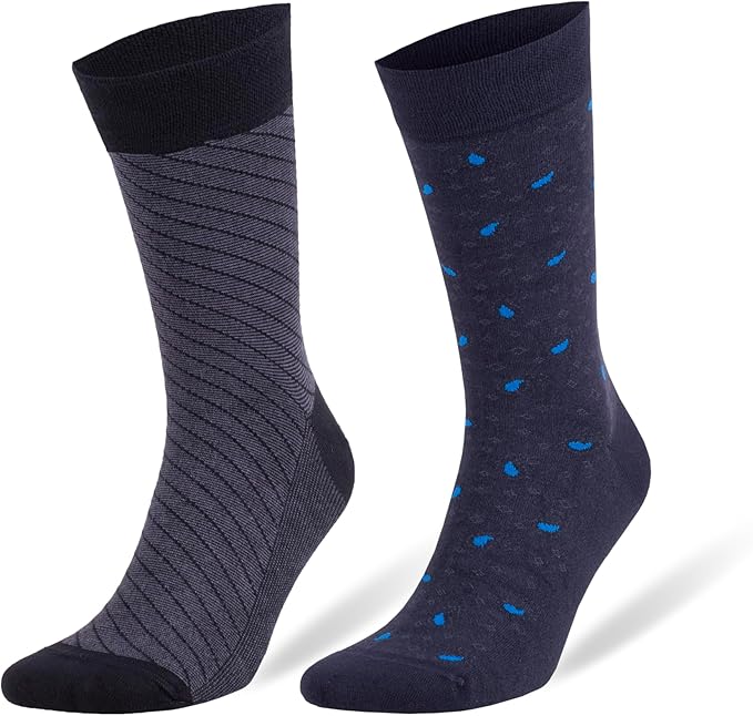 Men’s Dress and Trouser Socks – Premium Rayon Made From Bamboo, Crew Socks (6 pair + Gift box)