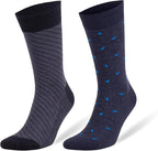 Men’s Dress and Trouser Socks – Premium Rayon Made From Bamboo, Crew Socks (6 pair + Gift box)