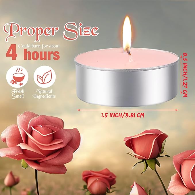108 Pcs Scented Tea Lights Candles Mini Scented Tealight Candles Bulk for Burning Approximately 4 Hours Time(Mix)