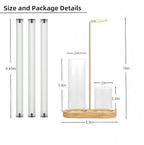 Glass Incense Holder, 2 in1 Incense Sticks Burner Holder with Storage,Hang Upside Down Incense Holder for Sticks with Glass Ash Catcher for Meditation Yoga Spa Room Decor