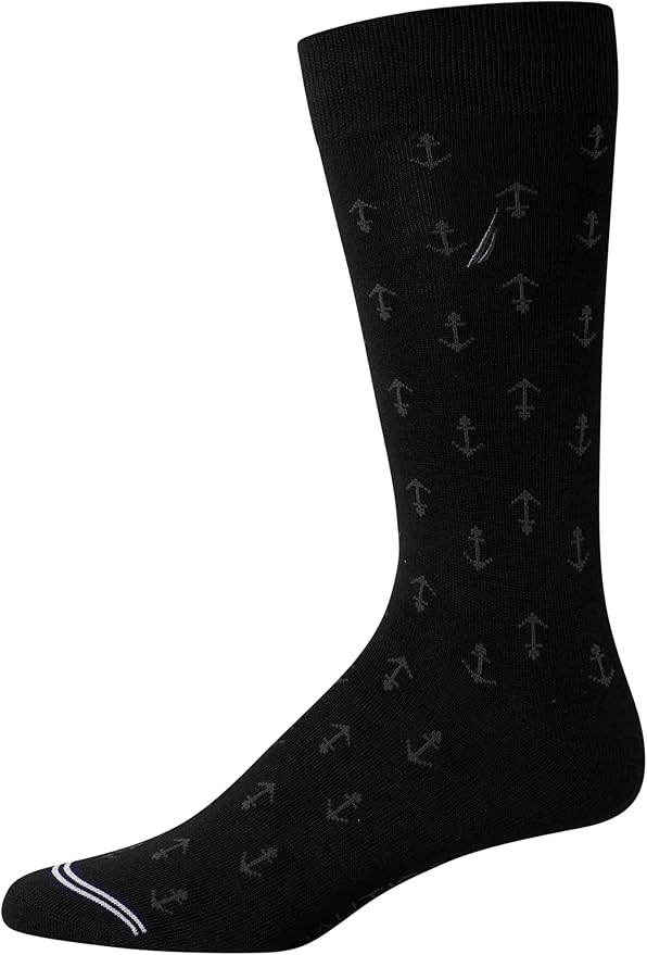 Nautica Mens Dress Socks - 10 Pack Breathable Stretch Crew-Length Work Socks for Men for Business Formal Wear (Sizes: 6-12.5)