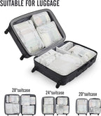 Veken 10 Set Packing Cubes for Travel Essential, Suitcase Organizer Bags in 4 Sizes, Carry-On Luggage Accessories with Large Laundry & Hanging Toiletry Bag, Must-Have for Airplane, Road Trip & Camping